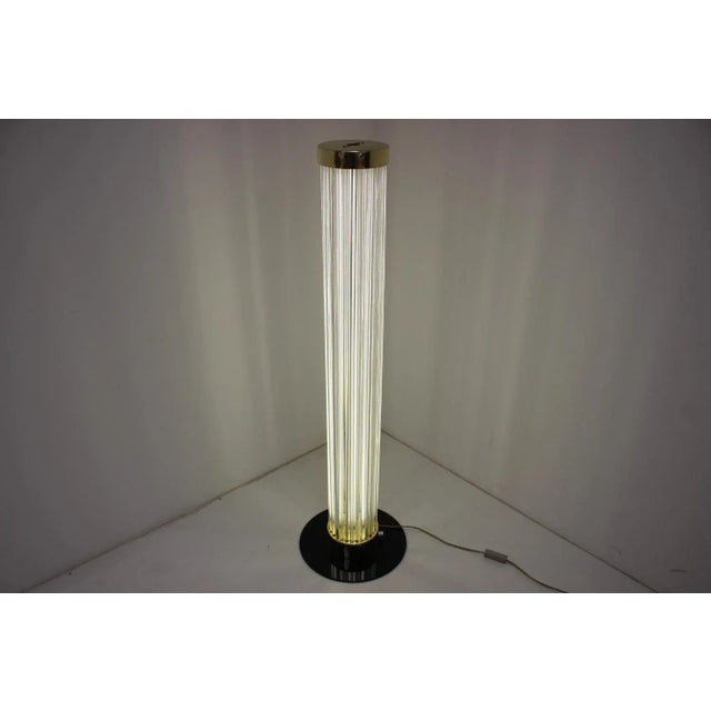 Modern Brass & Art Glass Floor Lamp from Preciosa Kamenický Šenov, 1970s For Sale - Image 8 of 14