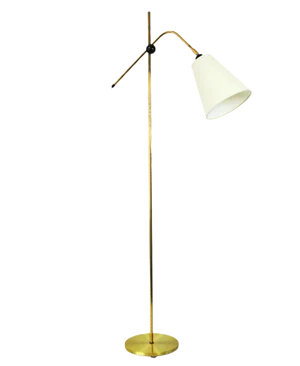 Modern Brass Floor Lamp with Adjustable Arm & Head, 1970s