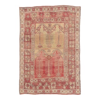 Vintage Turkish Oushak Rug, 05'05 X 07'04 For Sale