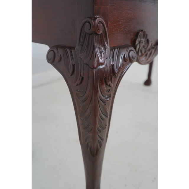 Brown Baker Marble Top Paw Foot Mahogany Console Table For Sale - Image 8 of 12