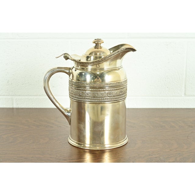 Antique Tiffany & Co. Victorian Silverplate Repoussé Pitcher For Sale - Image 12 of 12