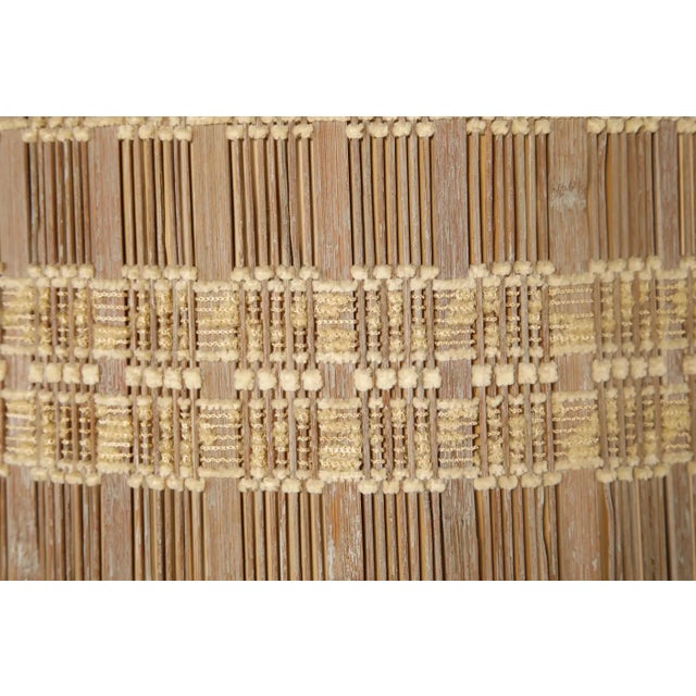1960s Maria Kipp Mid-Century Modern Natural & Pale Gold Checker Weave Lampshade, 1960s For Sale - Image 5 of 11