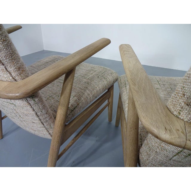 Danish Oak & Wool Armchairs, 1960s, Set of 2 For Sale - Image 13 of 18