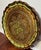 Hollywood Regency Vintage Italian Florentine Gilt Tray 11 1/8” | Green Gold Round Hollywood Regency Tray For Sale - Image 3 of 10