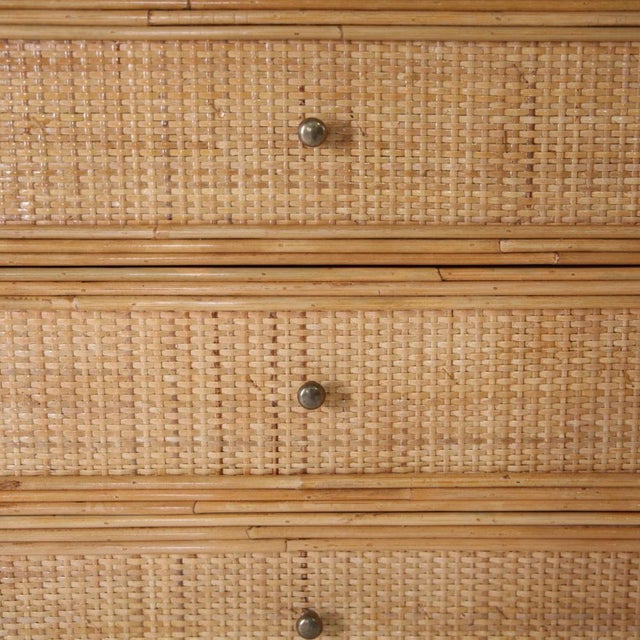 Palm Tree Sideboard in Rattan and Raffia For Sale - Image 9 of 18