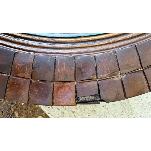 Brown Rustic British Colonial Rattan Style 3 Tiered Round Side Table Attrib. To Maitland-Smith For Sale - Image 8 of 9