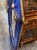 Large Scale Blue Murano Glass and Brass Mirror For Sale - Image 4 of 7