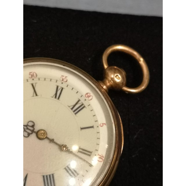 Gold Gold Pocket Watch with Key, France For Sale - Image 8 of 12