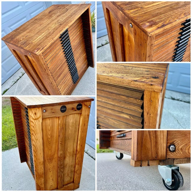 Printer Press Flat-File Drawer Chest With Letter-Blocks | by Hamilton Mfg Co For Sale - Image 12 of 12