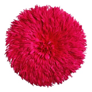 Vintage Bright Red African Juju Wall Art For Sale