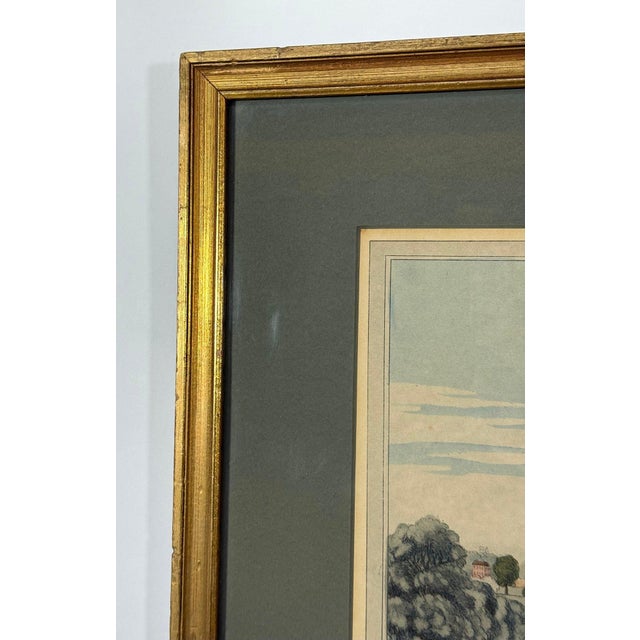 Antique 1793 J&j Boydell Hand-Colored Aquatint: "View of Walton Bridge" For Sale - Image 4 of 11