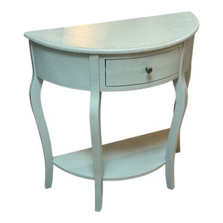 Safavieh Jan Demilune Console, Slate Teal For Sale