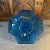 Blue Mid 20th Century Art Deco Blue Indiana Tiara Glass Divided Dish Pyramid Handle For Sale - Image 8 of 10