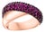 3 Carat Ruby 18 Karat Rose Gold Cross Over Ring 13 Grams Size 8 For Sale