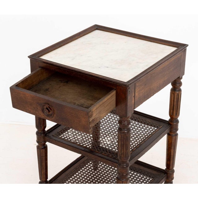 Louis Philippe Cane-Paneled Oak Etagere, 19th Century For Sale In New York - Image 6 of 9
