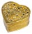 Vintage Brass Heart Shaped Cricket Box For Sale