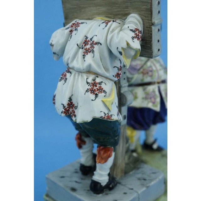 19th Century Porcelain Jester in the Pillory and King from Imperial Manufactory Vienna, Austria For Sale - Image 18 of 18