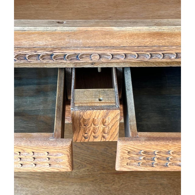 Brown 1930s Danish Oak Cabinet With Hidden Drawer For Sale - Image 8 of 11