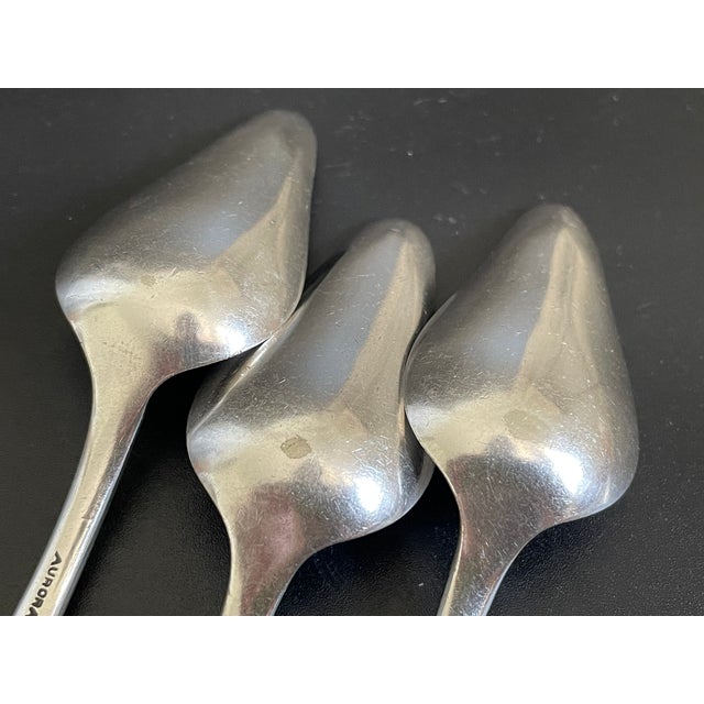 Antique Aurora Royal 1890 Silverplate Fruit Orange Spoons Engraved With "Ella" - Set of 4 For Sale - Image 9 of 9