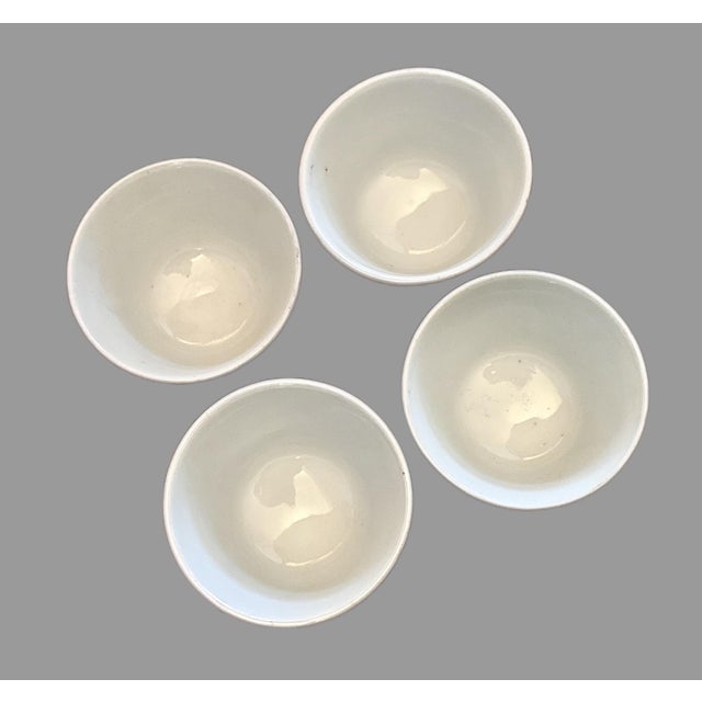 Black Chinese Petite Porcelain Tea Cups - Set of 4 For Sale - Image 4 of 10