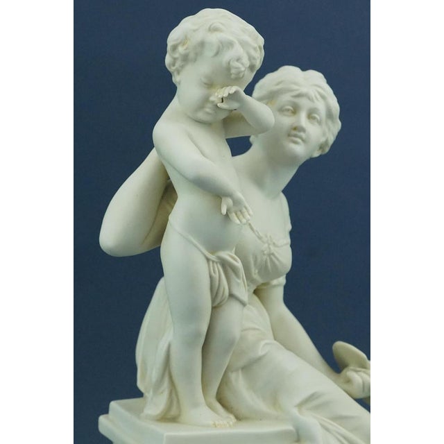 Art Nouveau Biscuit Sculpture Depicting Motherhood from Scheibe-Alsbach, Germany, Late 1800s For Sale - Image 11 of 18