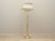 The lamp was made in the 1970s, Danish production. Made of metal in gold colour. Lampshade covered with fabric in beige....