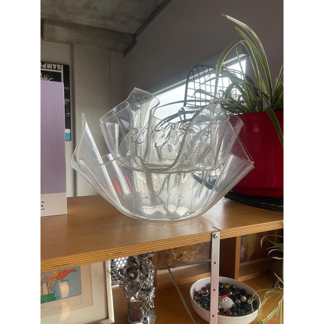 Reasonable offers accepted. Vintage Lucite Handkerchief Nesting Bowl Set of three (x3) Handkerchief Organic Design...