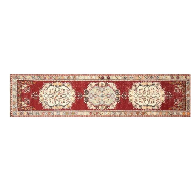 1960s Turkish Oushak Runner For Sale