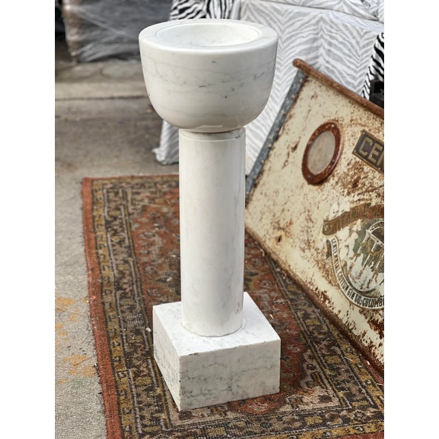 Mid-Century Modern 1930s Italian Marble Holy Water Font For Sale - Image 3 of 5