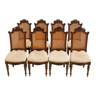 Henry II Chairs in Oak and Straw Seat, Set of 8 For Sale