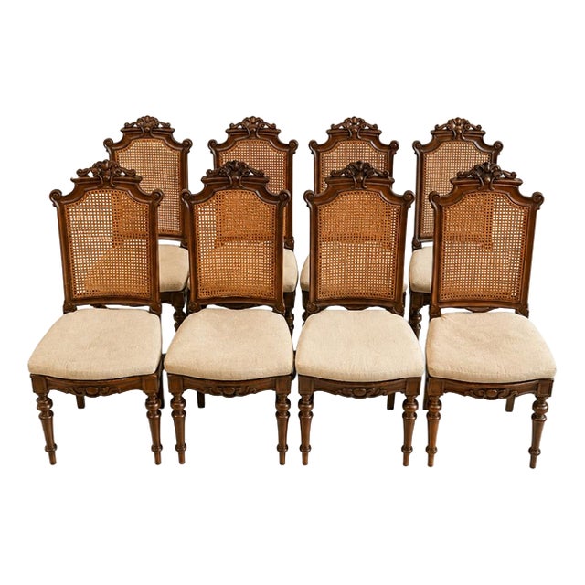 Henry II Chairs in Oak and Straw Seat, Set of 8 For Sale
