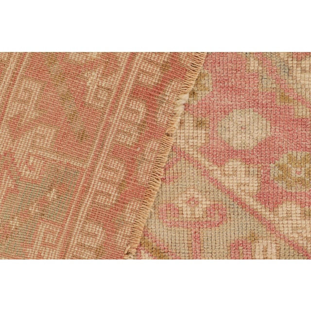 Pink Vintage Turkish Rug in Pink, With Geometric Patterns, From Rug & Kilim For Sale - Image 8 of 8