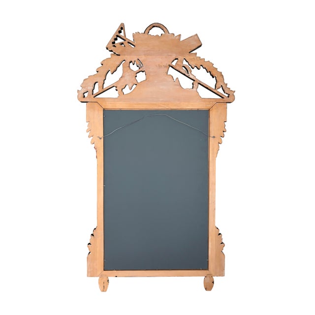 Wood Tall French Neoclassical Carved Wood Mirror With Garden Motifs For Sale - Image 7 of 7