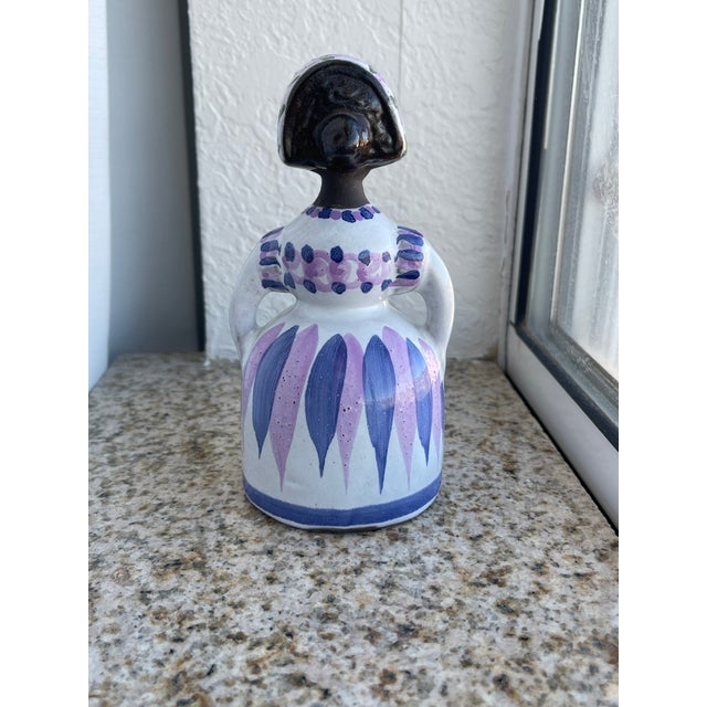 Folk Art Mid Century Sweden Deco Helsingborg Decorative Black Girl Bud Vase For Sale In Santa Fe - Image 6 of 8