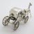 Metal Vintage Italian Handmade Genuine Silver Carriage With Horse Figurine Miniature, Made in Tuscany (Arezzo) For Sale - Image 7 of 10