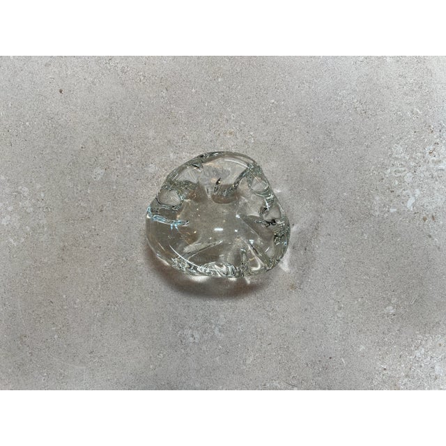 The Vintage Decorative Small Glass Shell Bowl from the 1960s exudes a delicate and charming aesthetic. Crafted in the...