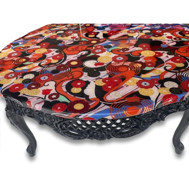 Art Deco Resin Top Coffee Table For Sale - Image 9 of 13