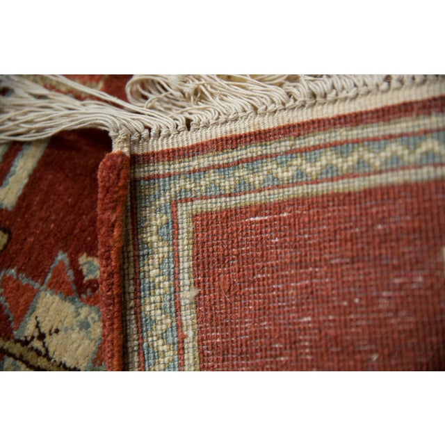 Vintage Pictorial Armenian Herdsman Design Square Rug Mat - 1'10" X 2'5" For Sale - Image 9 of 10