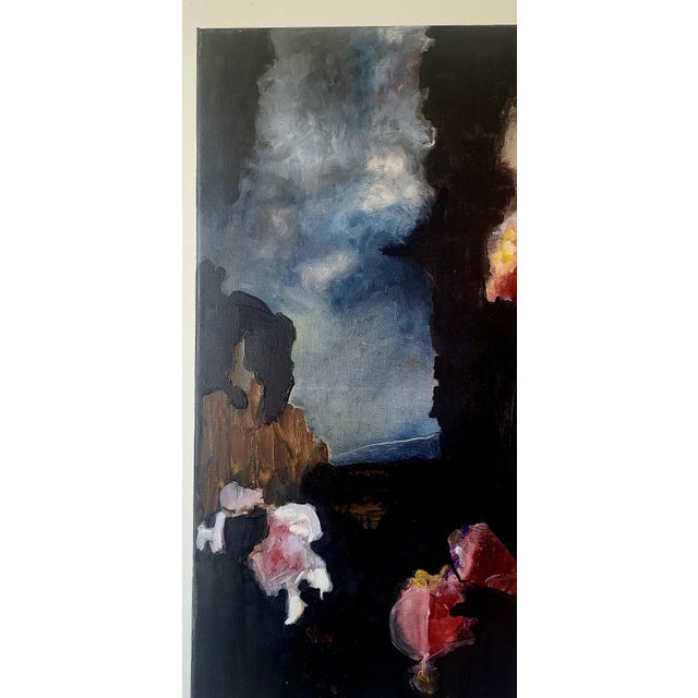 Sovereignty is a dramatic abstract expressionist figurative oil painting. Title: Sovereignty. 30 X 24 inches. Contemporary...