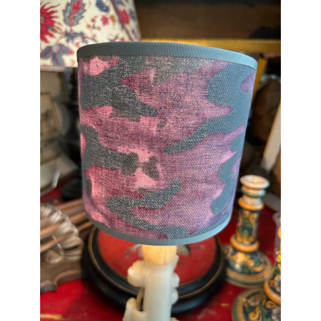 Boho Chic Fortuny Demi Lune Lamp Shades For Sale - Image 3 of 6