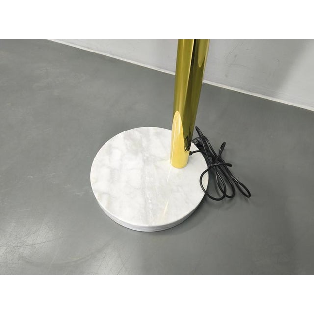 Danish Arc Floor Lamp in Brass and Marble from Bilka, 1970s For Sale - Image 9 of 16