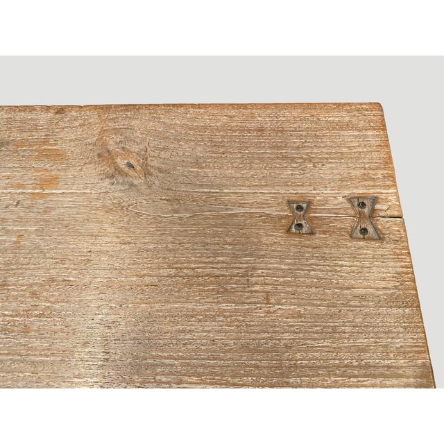 Andrianna Shamaris Impressive Minimalist Teak Wood Coffee Table or Bench For Sale - Image 12 of 18