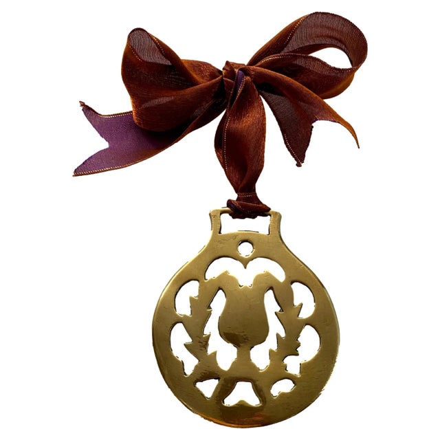 Victorian Antique English Horse Brass Ornament For Sale - Image 3 of 3