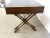 Mid 20th Century Vintage Brandt Campaign Style X-Base Writing Desk With Brass Details For Sale - Image 5 of 14