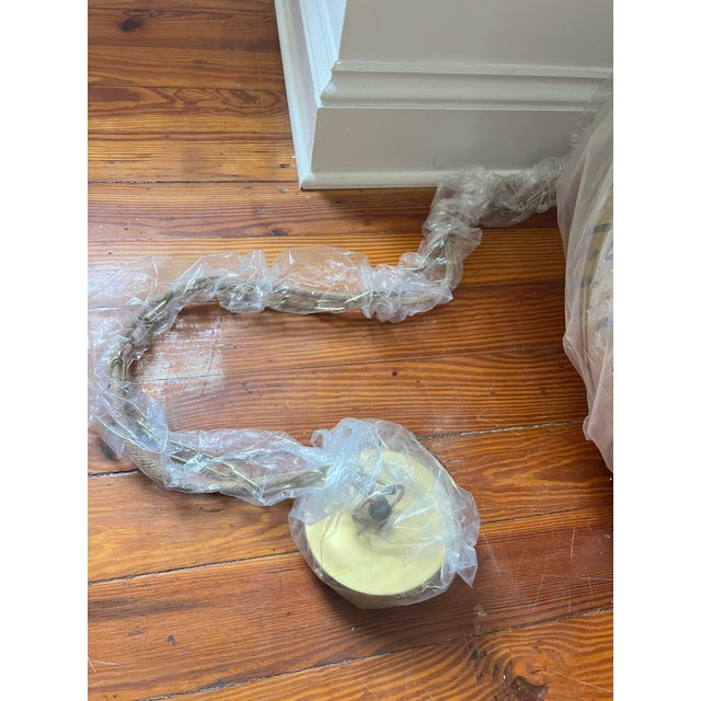 Morris & Co Marigold Brass Chandelier Pendant For Sale - Image 10 of 13