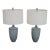 Pair Uttermost Modern Design Blue Ceramic Table Lamps For Sale