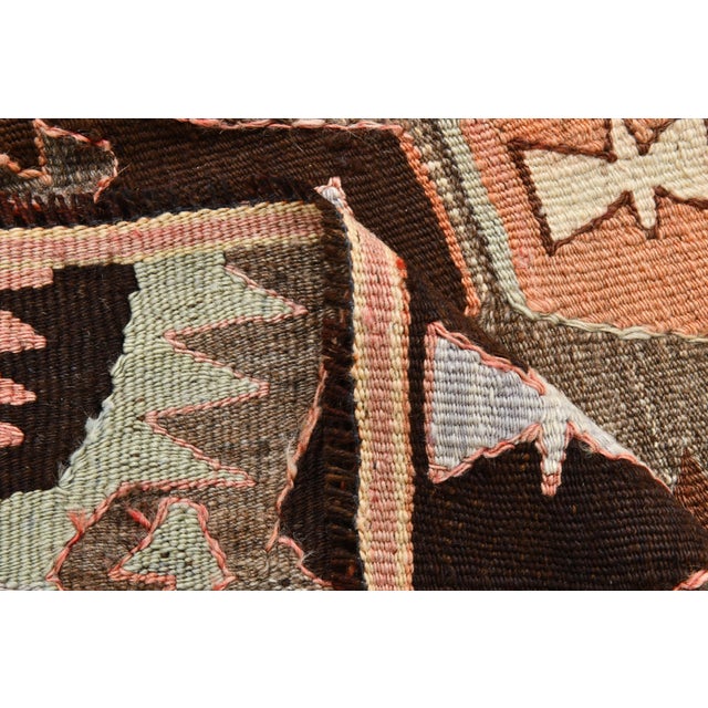 Vintage Turkish Kilim Rug For Sale - Image 11 of 14