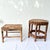 Boho Chic Burnt Tortoise Shell Finished Bamboo Accent Tables - Set of 2 For Sale - Image 3 of 9
