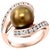 10 MM Chocolate Tahitian Pearl and Diamond Cocktail Ring 14 Karat Gold For Sale - Image 15 of 18
