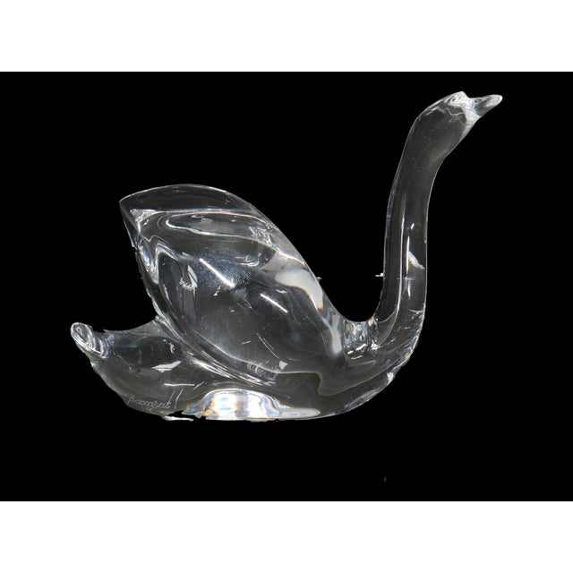 Glass Baccarat Crystal Swan Figure For Sale - Image 7 of 7